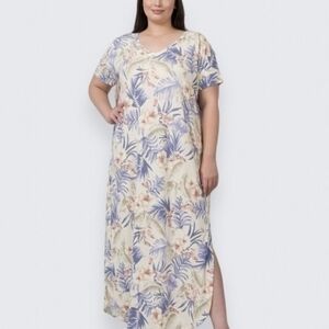 Relaxed Plus Size Dresses Tropical